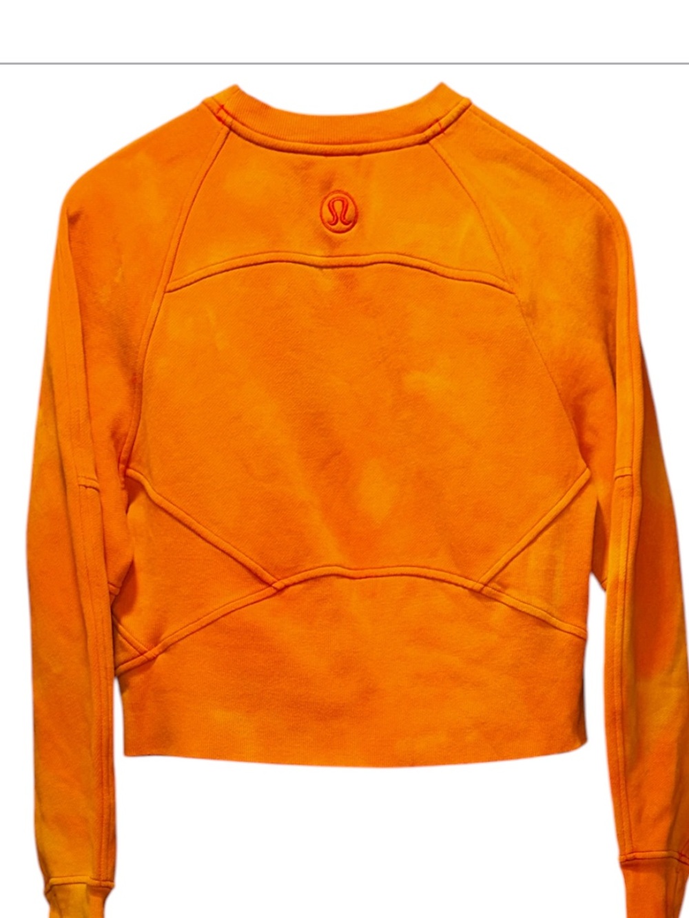 Lululemon Dyed Orange Cropped Sweatshirt - Picture 2 of 3